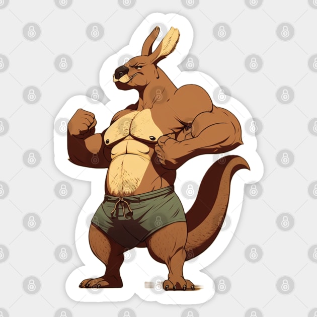 Roger the Red Roo Sticker by apsi